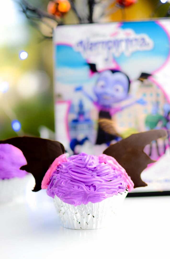 vampirina dvd in back of cupcake