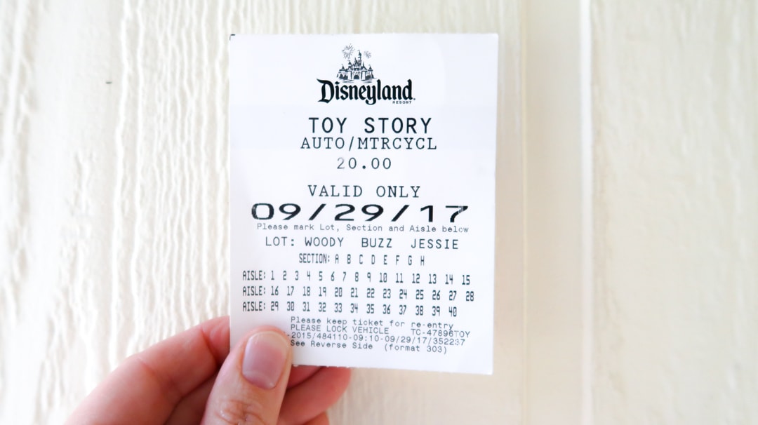 Disneyland Parking Ticket