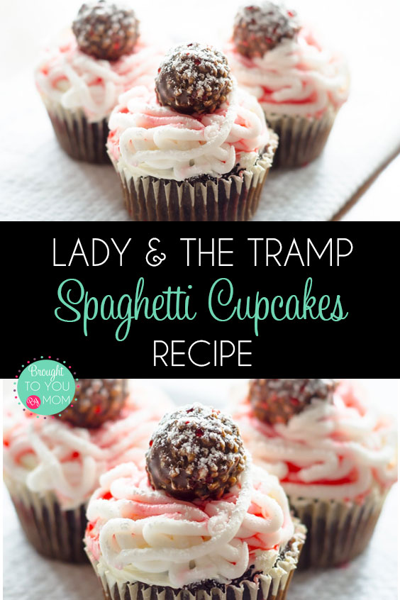 Lady and the Tramp Spaghetti Cupcakes
