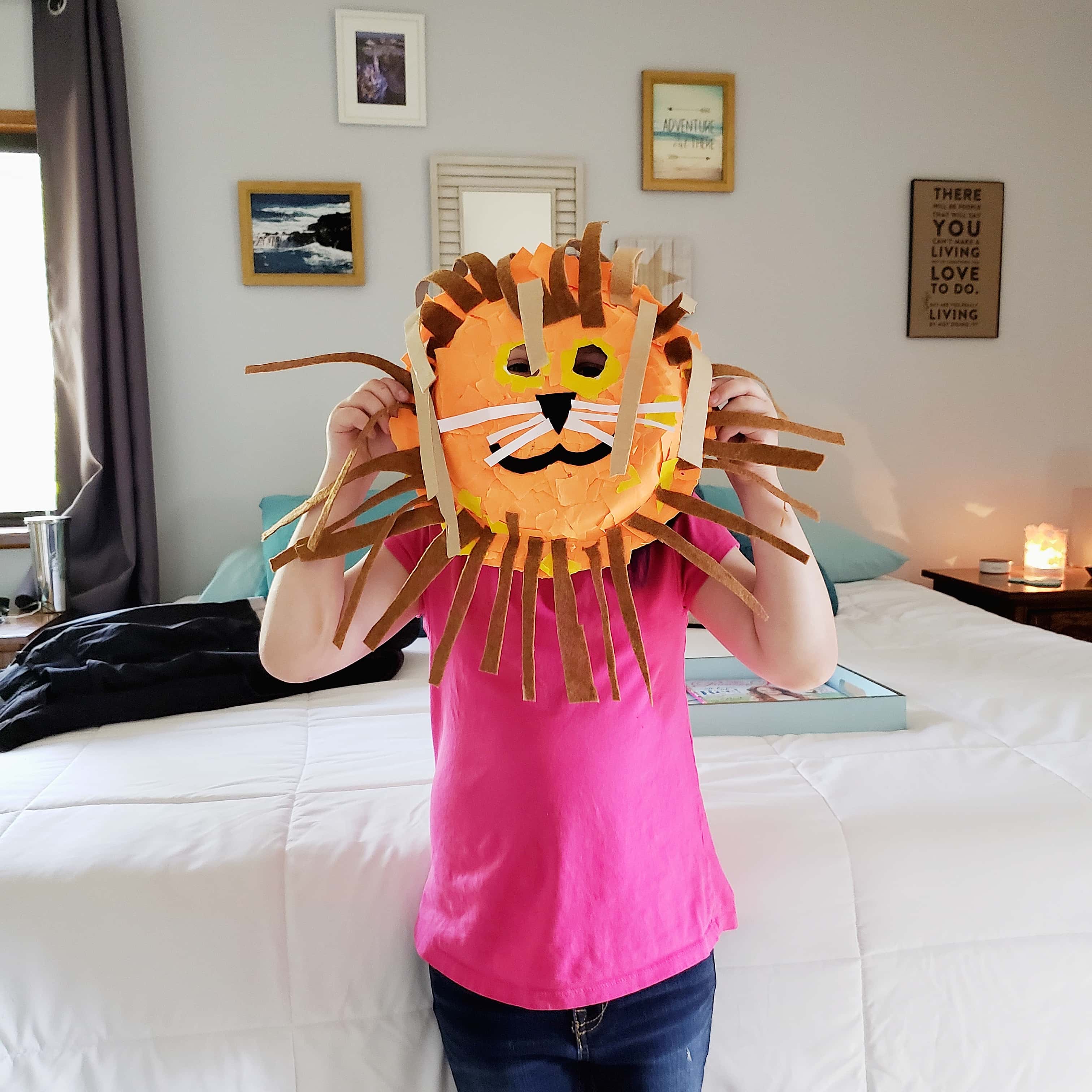 Lion Mask Paper Plate Craft
