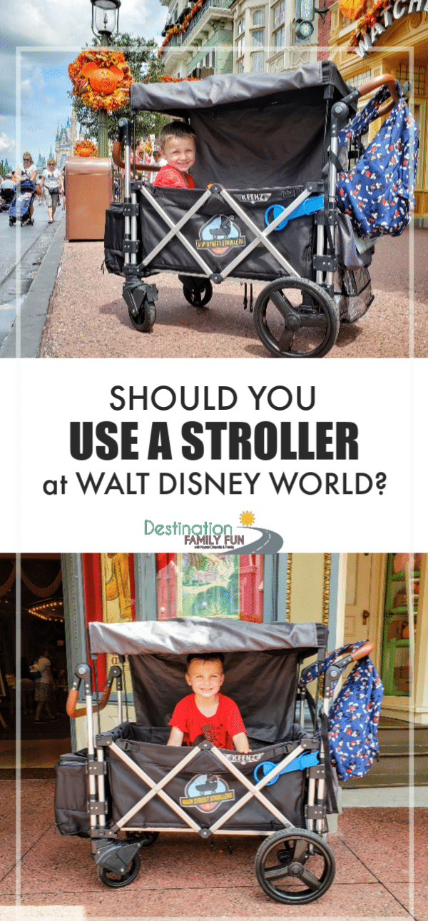 Should you use a stroller at Walt Disney World? See why we almost didn't but are so glad we rented with Main Street Strollers. Check out these tips for using a stroller at Disney.#disney #strollers #travel #travelwithkids #kids #waltdisneyworld #disneyparks #travelingwithkids #rental #familytravel