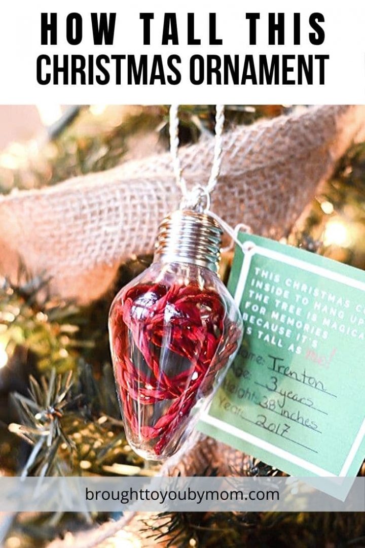 diy christmas ornament with ribbon on the inside