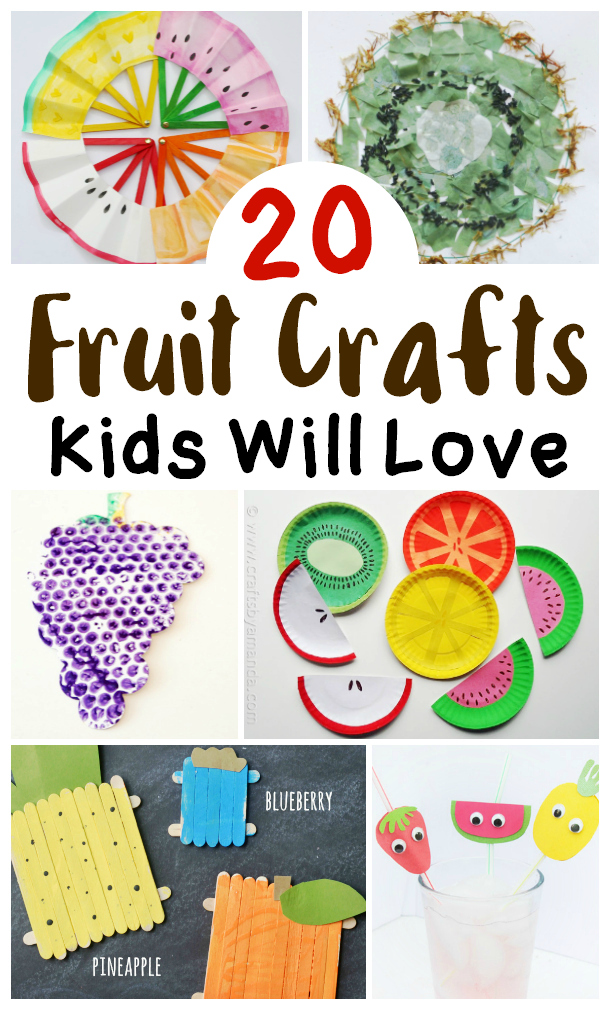 various fruit craft ideas for kids from paper grapes to paper plate watermelons