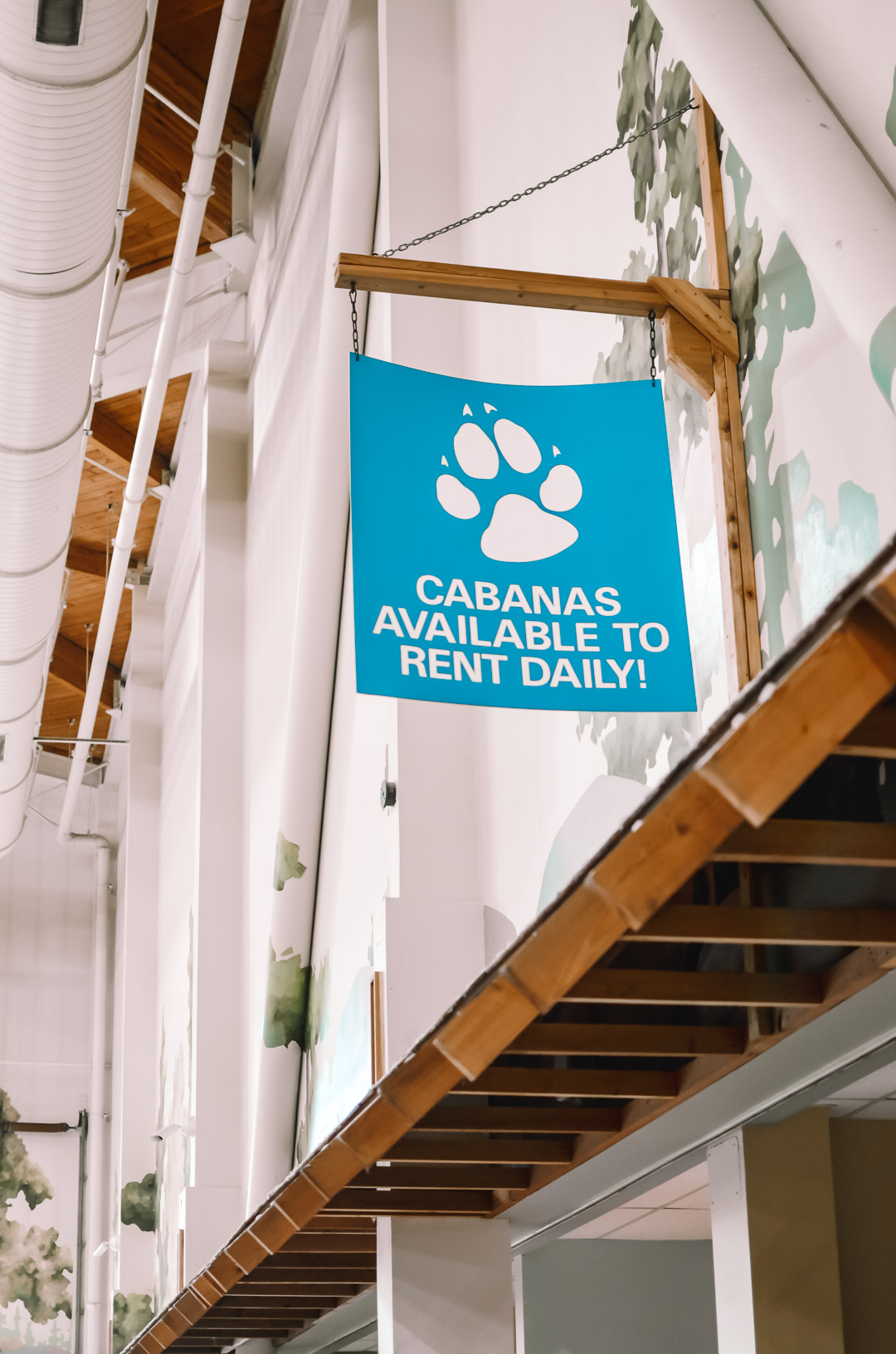 Great Wolf Lodge Cabana Sign in Water Park