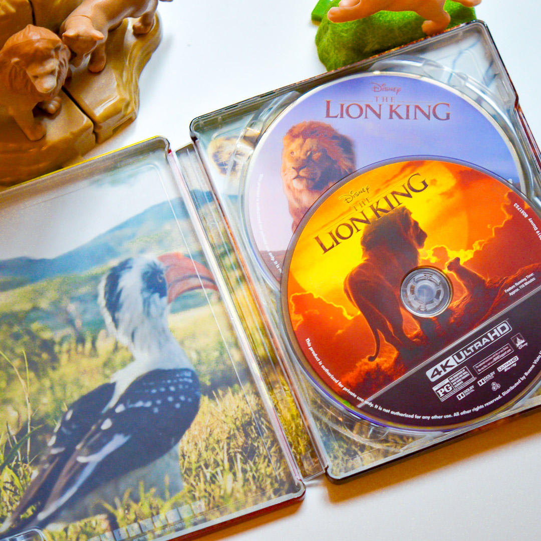 The Lion King is now available to bring home. If you loved the original 1994 film, you will enjoy bringing this remake home for movie night. #ad #lionking #bestbuy #disney Inside of The Lion King SteelBook at Best Buy