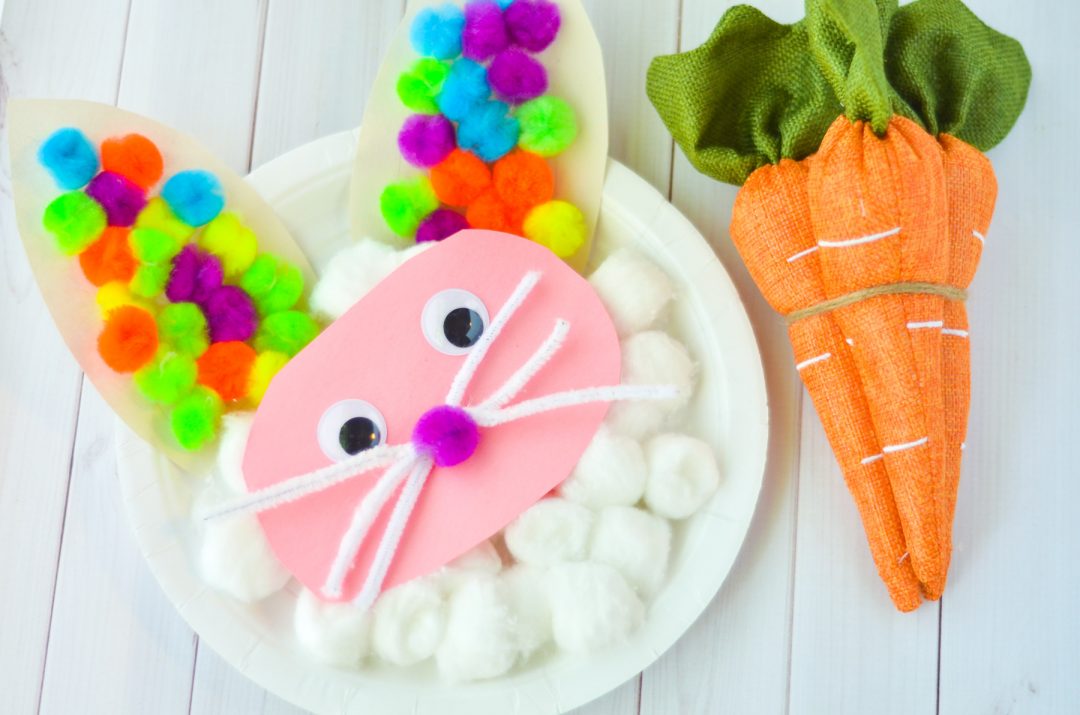 easter bunny paper plate craft